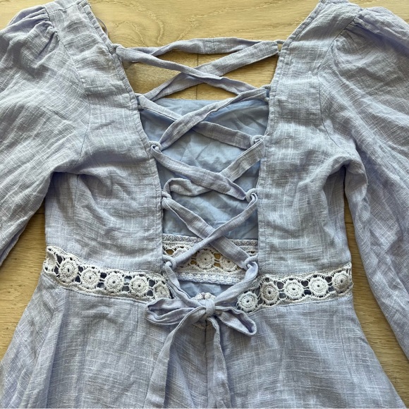 Sweetheart Corset-back Lantern Sleeve dress - Picture 10 of 16